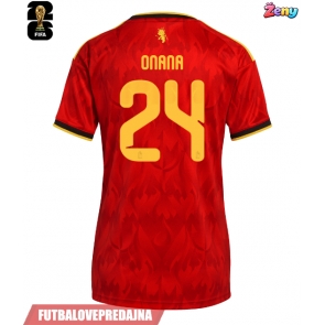Lacne Ženy Futbalové dres Belgicko Amadou Onana #24 MS 2026 Krátky Rukáv - Domáci